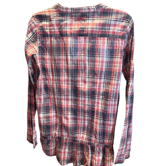 Replay Red and White Plaid Button Down Shirt - Picture 3 of 8